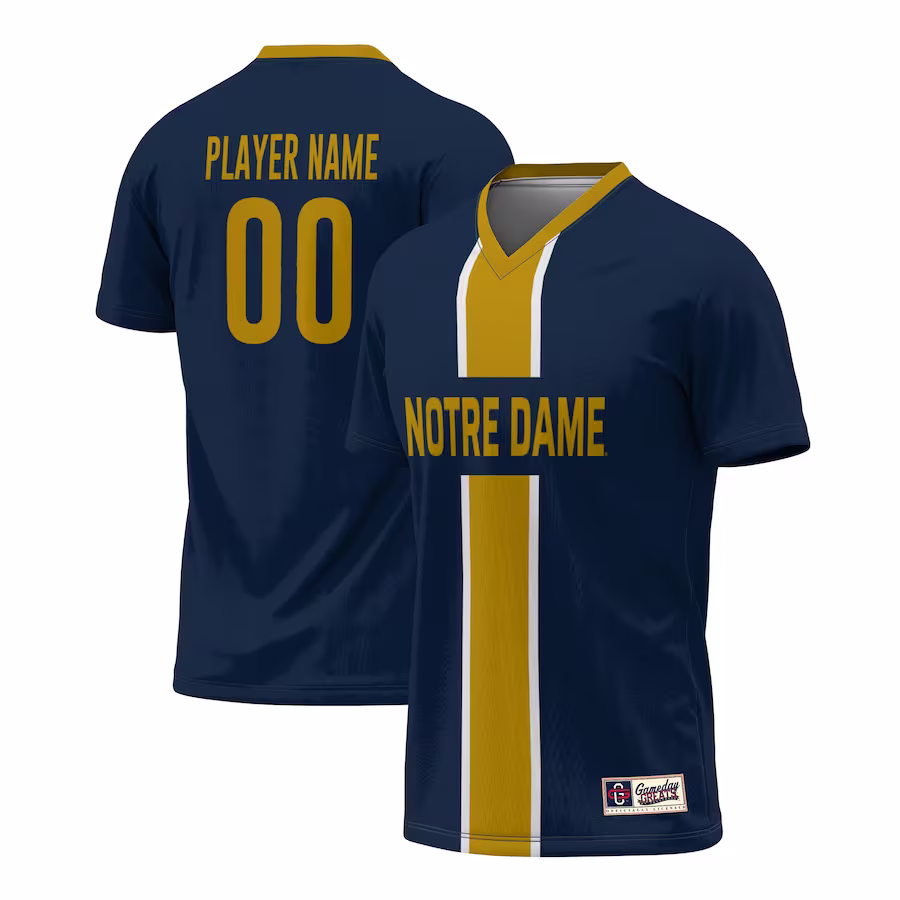 Notre Dame Fighting Irish GameDay Greats Unisex Pick-A-Player NIL Men's Soccer Jersey - Navy