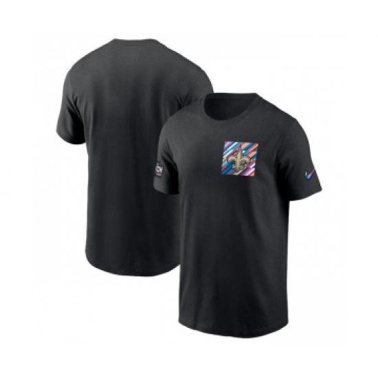 Men's New Orleans Saints Black 2023 Crucial Catch Sideline Tri-Blend T-Shirt