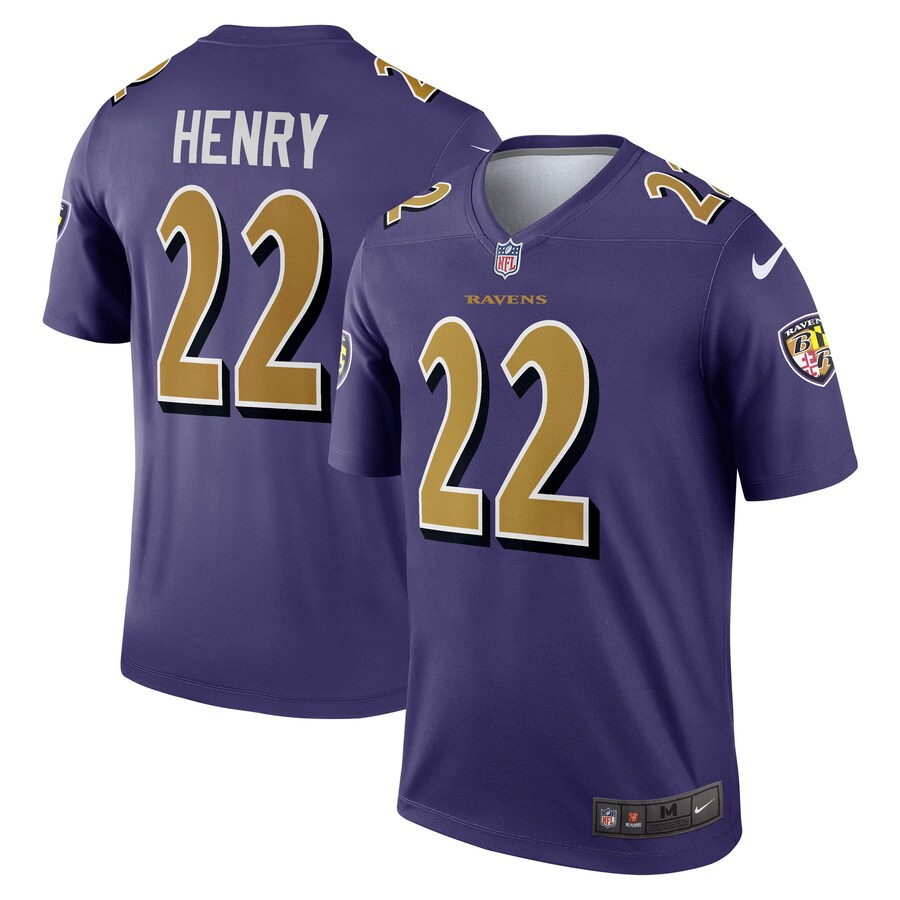 Men's Baltimore Ravens Derrick Henry Nike Purple Legend Player Performance Top