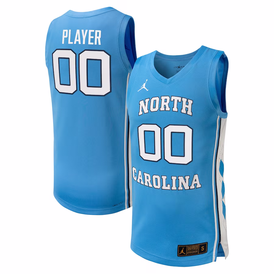 North Carolina Tar Heels Jordan Brand Unisex NIL Pick-A-Player Women's Basketball Jersey - Carolina Blue