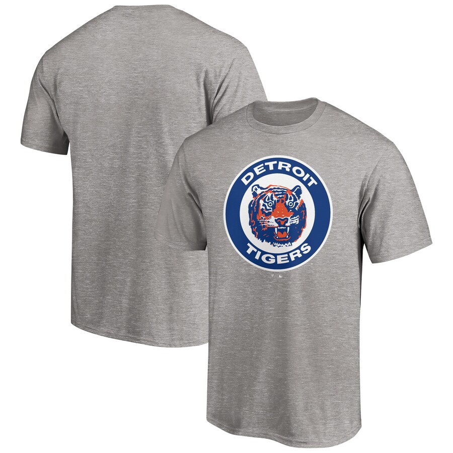 Men's Detroit Tigers Heather Gray Cooperstown Collection Huntington T-Shirt