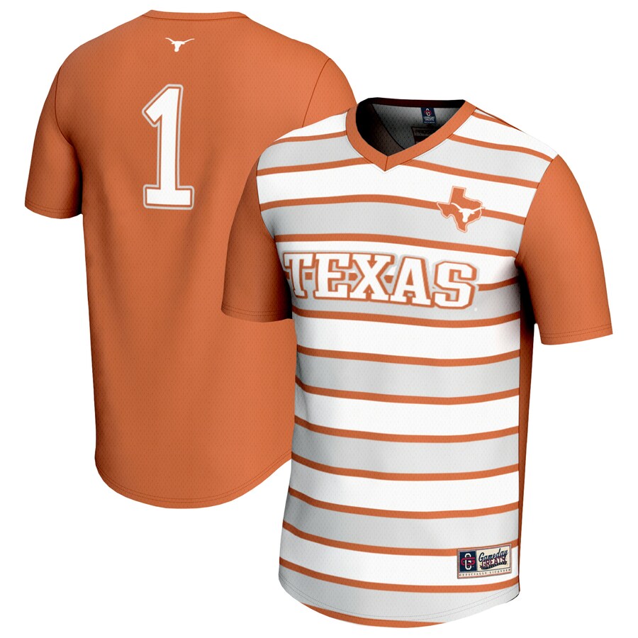 Youth GameDay Greats #1 Texas Orange Texas Longhorns Lightweight Soccer Fashion Jersey