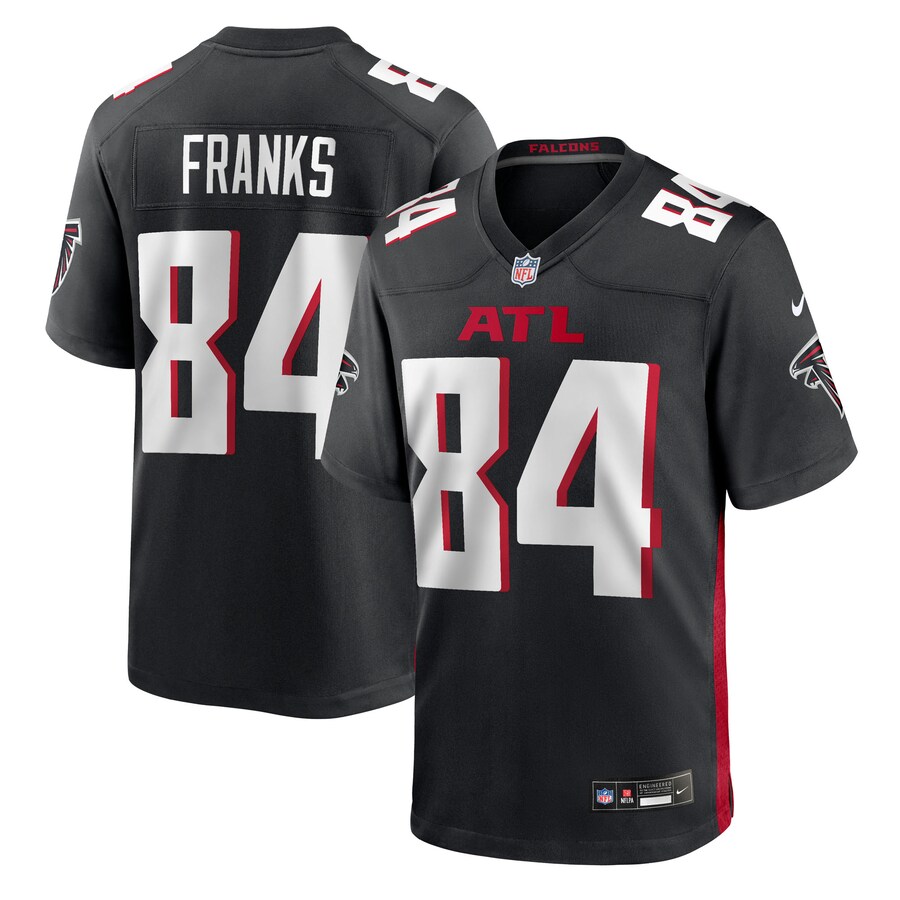 Men's Atlanta Falcons Feleipe Franks Nike Black Team Game Jersey