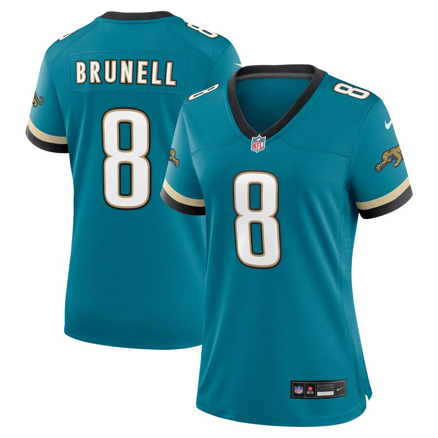 Women's Jacksonville Jaguars Mark Brunell Nike Teal Prowler Throwback Retired Player Game Jersey