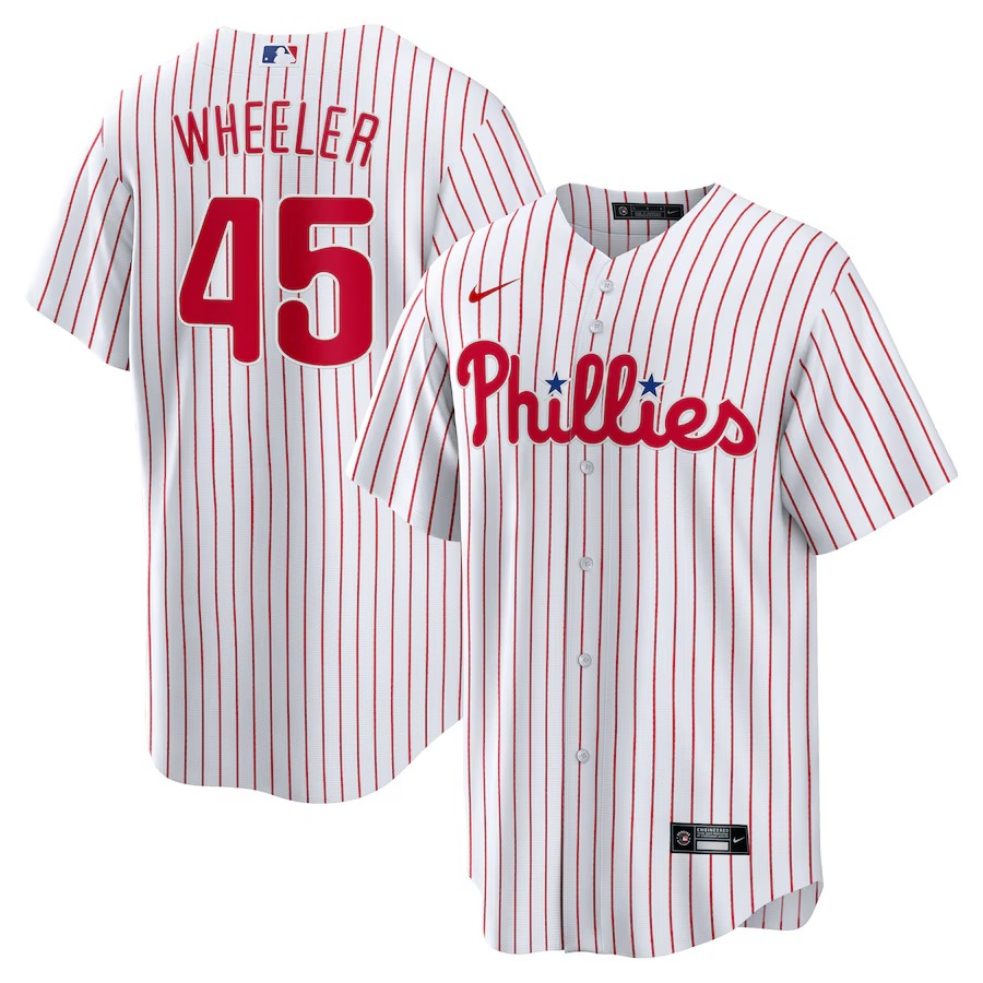 Men's Philadelphia Phillies Zack Wheeler Nike White Home Replica Jersey
