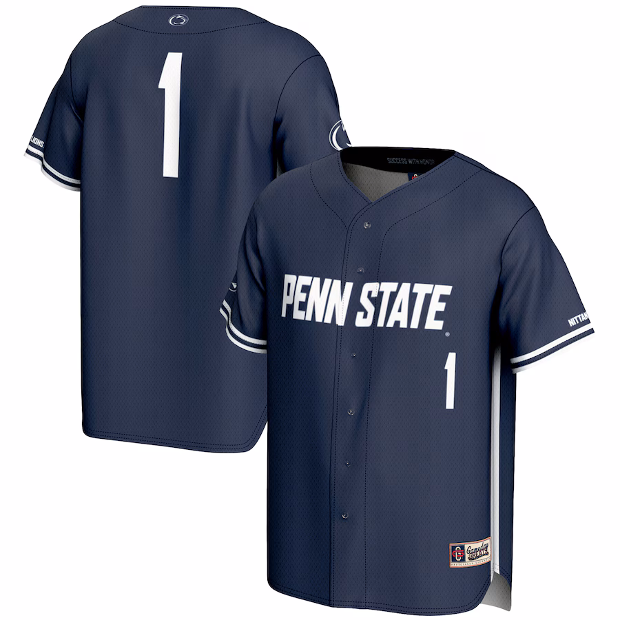 Youth GameDay Greats #1 Navy Penn State Nittany Lions Lightweight Baseball Fashion Jersey