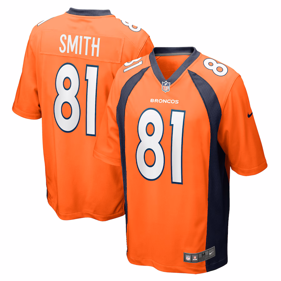 Men's Denver Broncos Tre'Quan Smith Nike  Orange  Game Jersey