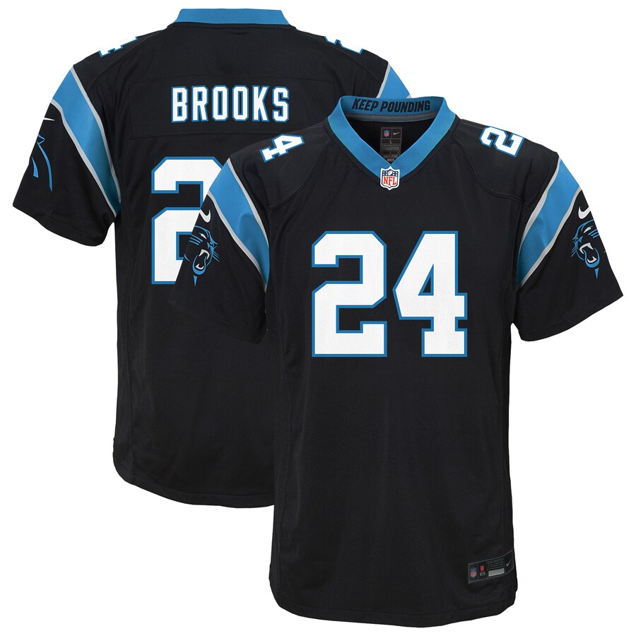 Youth Carolina Panthers Jonathon Brooks Nike Black Game Jersey