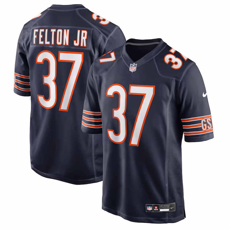 Men's Chicago Bears Demetric Felton Jr. Nike Navy Team Game Jersey