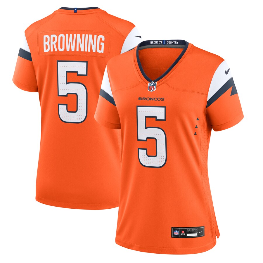 Women's Denver Broncos Baron Browning Nike Orange Team Game Jersey
