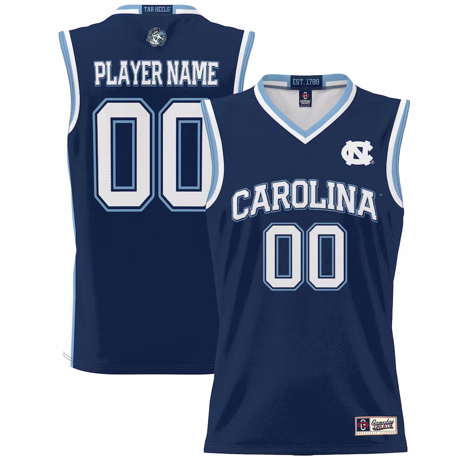 North Carolina Tar Heels GameDay Greats Unisex NIL Pick-A-Player Lightweight Women's Basketball Jersey - Navy