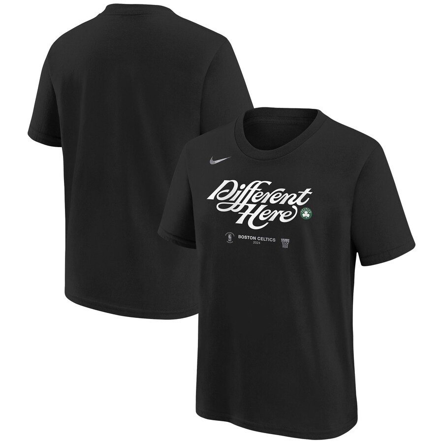 Youth Boston Celtics  Nike Black 2024 NBA Playoffs Mantra T-Shirt