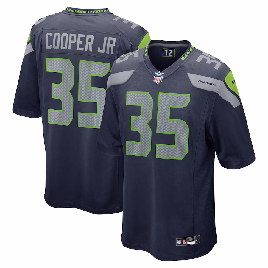 Men's Seattle Seahawks Ryan Cooper Jr. Nike College Navy Team Game Jersey