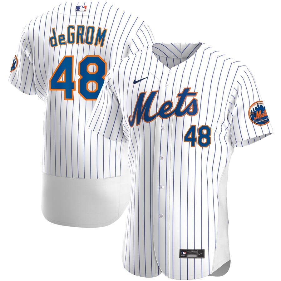 Men's New York Mets Jacob deGrom Nike White Home Authentic Player Jersey