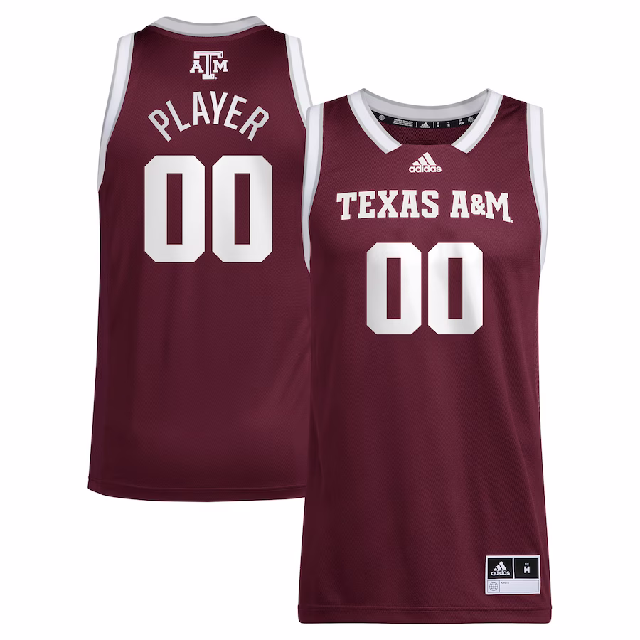 Texas A&M Aggies adidas Unisex Pick-A-Player NIL Men's Basketball Jersey - Maroon