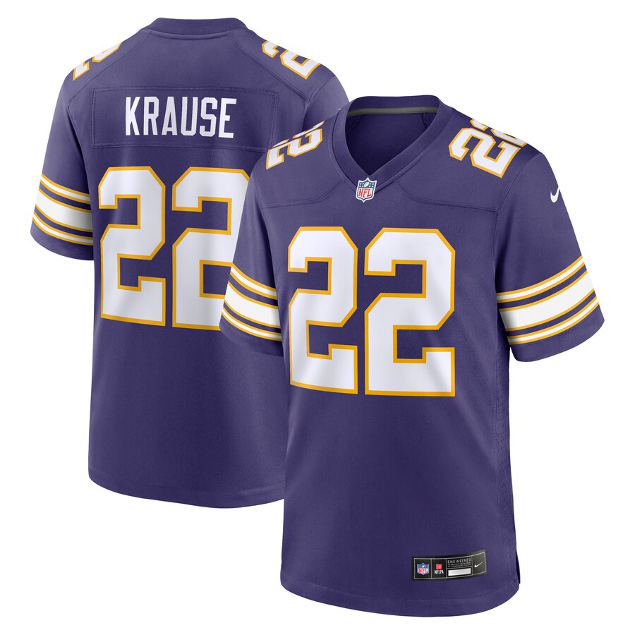 Men's Minnesota Vikings Paul Krause Nike Purple Retired Player Alternate Game Jersey
