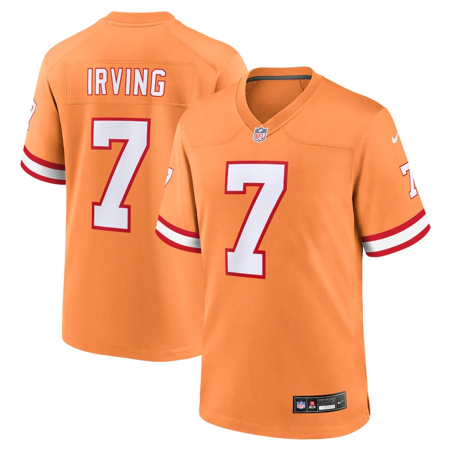 Men's Tampa Bay Buccaneers Bucky Irving Nike  Orange Alternate Game Jersey