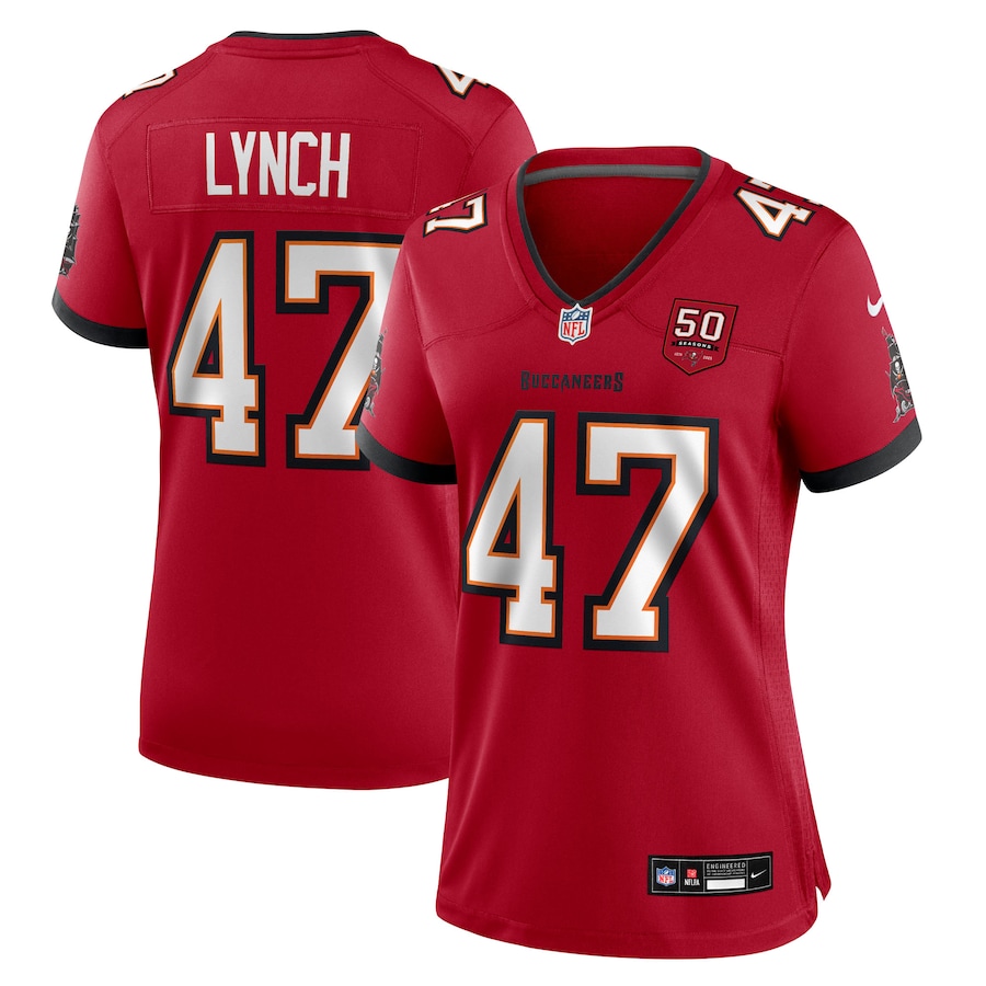 Women's Tampa Bay Buccaneers John Lynch Nike Red 50th Anniversary Team Game Jersey