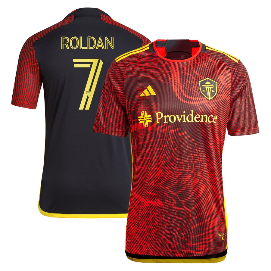 Men's Seattle Sounders FC Cristian Roldan adidas Red 2024 The Bruce Lee Kit Replica Player Jersey