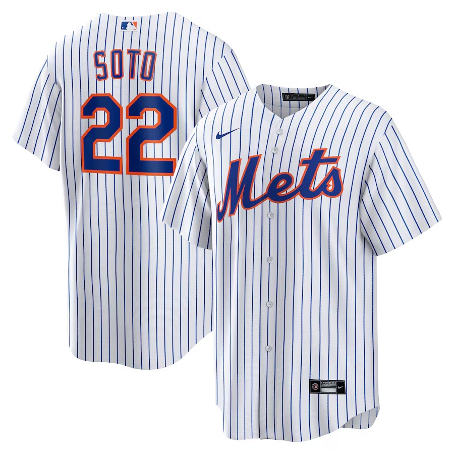 Men's New York Mets Nike White Home Replica Player Jersey