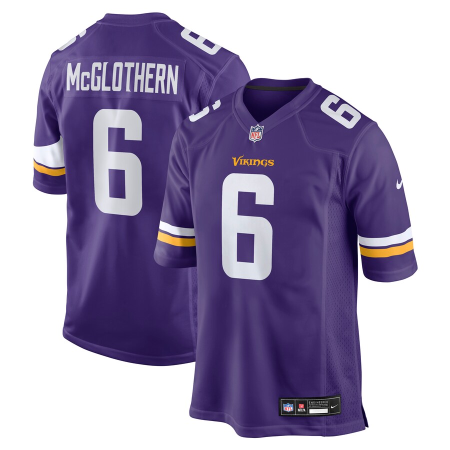 Men's Minnesota Vikings Dwight McGlothern Nike Purple Team Game Jersey