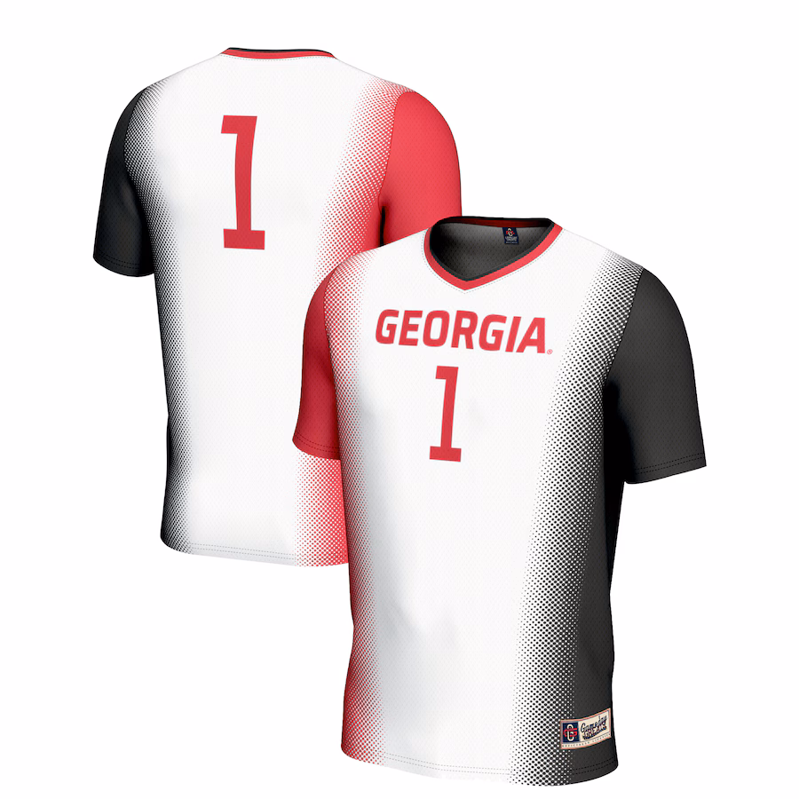 Unisex GameDay Greats #1 White Georgia Bulldogs Women's Soccer Lightweight Fashion Jersey