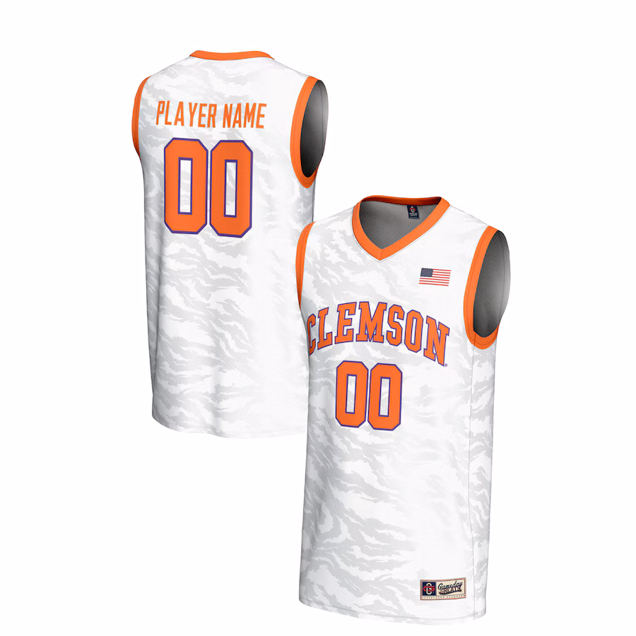 Clemson Tigers GameDay Greats Unisex NIL Pick-A-Player Women's Basketball Lightweight Jersey - White