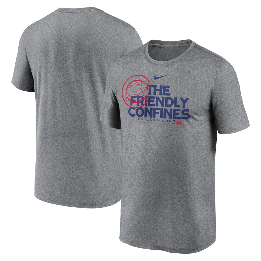 Men's Chicago Cubs Nike Heathered Charcoal Local Rep Legend Performance T-Shirt