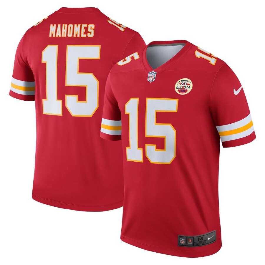 Men's Kansas City Chiefs Patrick Mahomes Nike Red Alternate Legend Player Performance Top