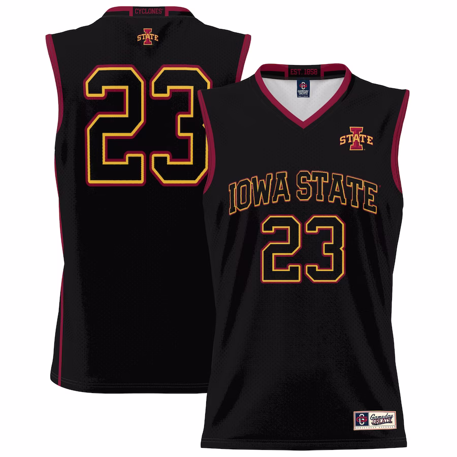 #23 Iowa State Cyclones GameDay Greats Youth Lightweight Basketball Jersey - Black