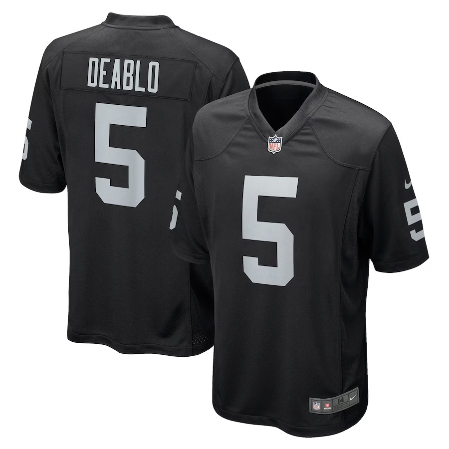 Men's Las Vegas Raiders Divine Deablo Nike Black Player Game Jersey