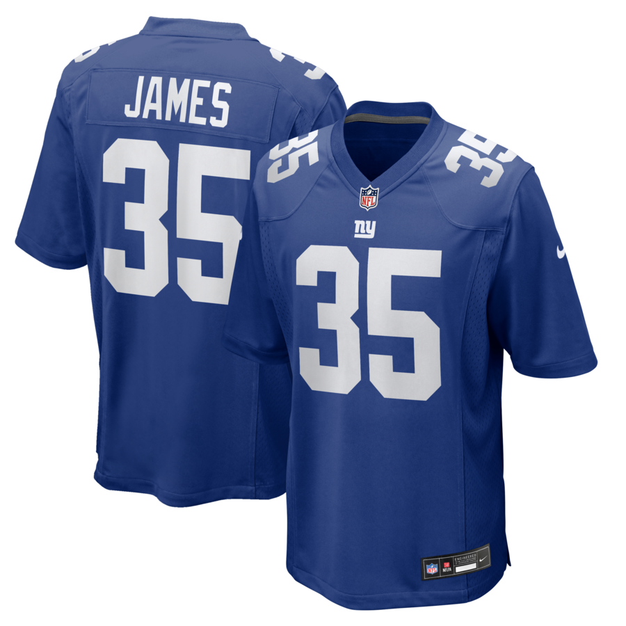 Men's New York Giants LaMareon James Nike Royal Team Game Jersey