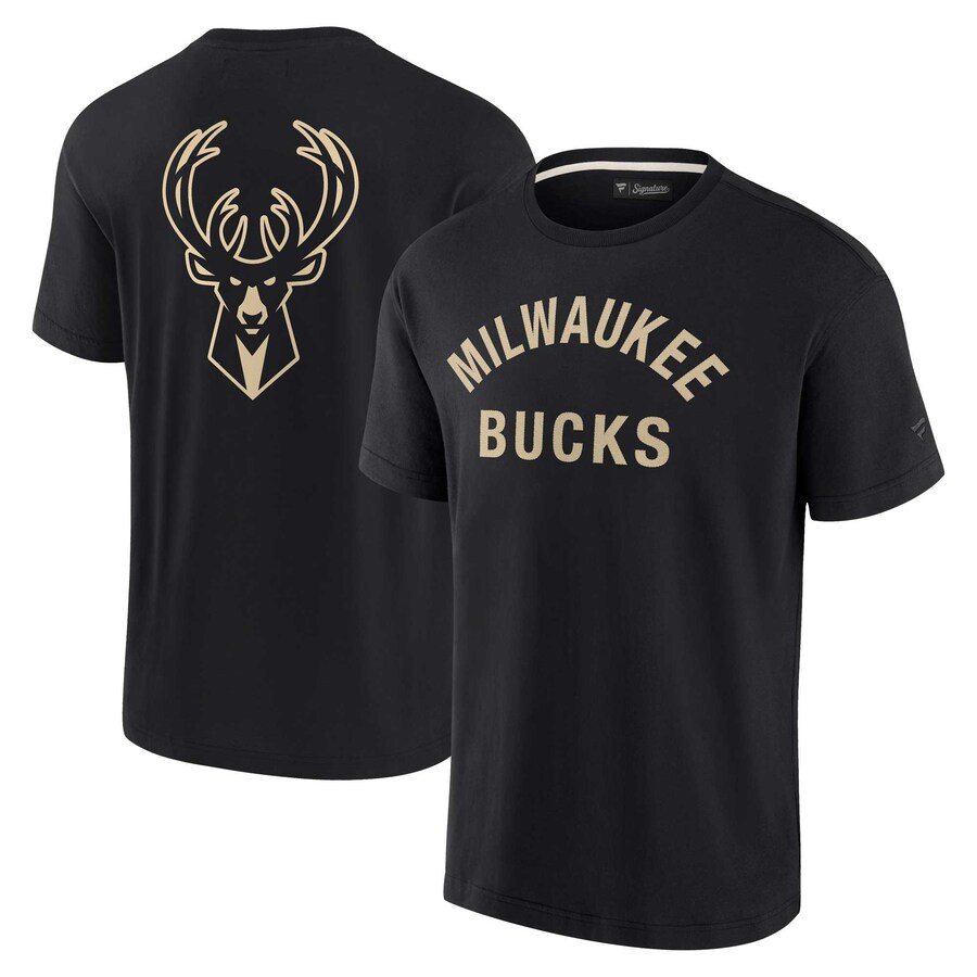 Unisex Milwaukee Bucks Fanatics Black Elements Super Soft Short Sleeve T-Shirt
