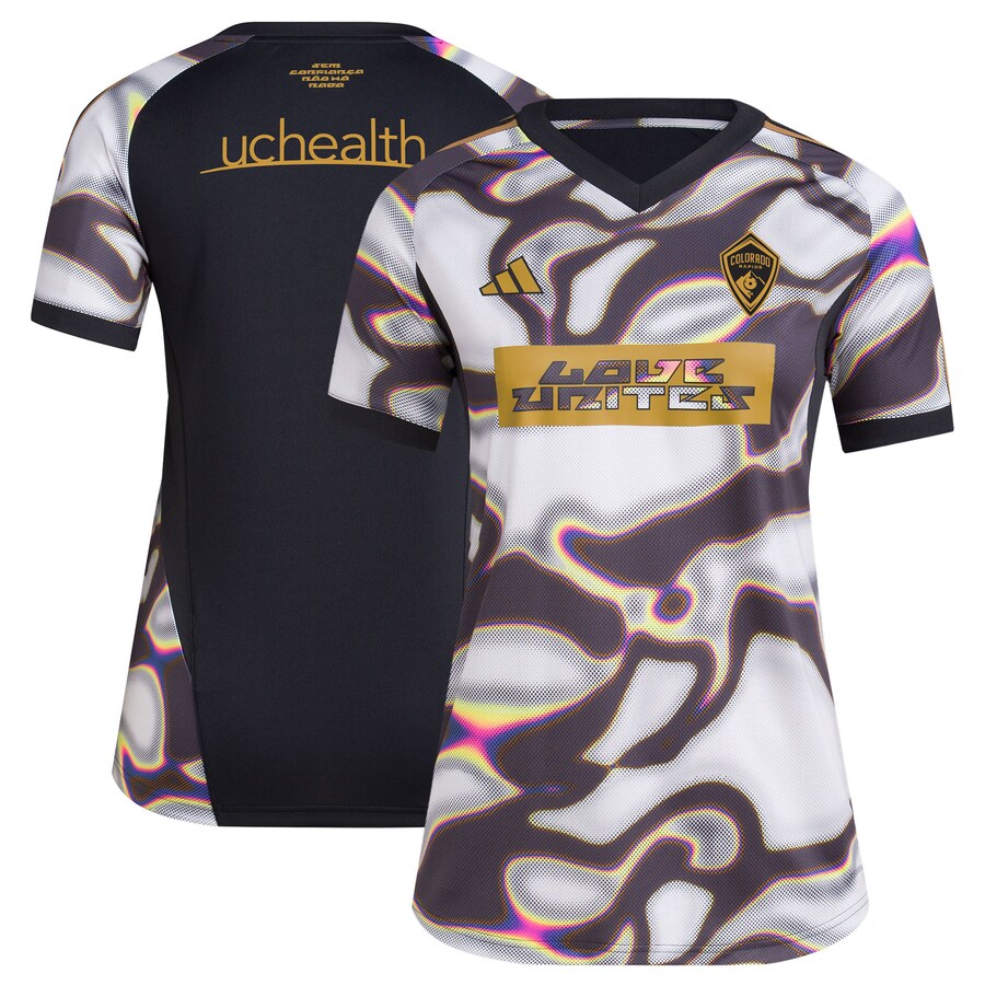 Women's Colorado Rapids adidas Black 2024 Pride Pre-Match Top