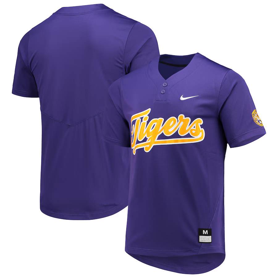 LSU Tigers Nike Unisex Two-Button Replica Softball Jersey - Purple