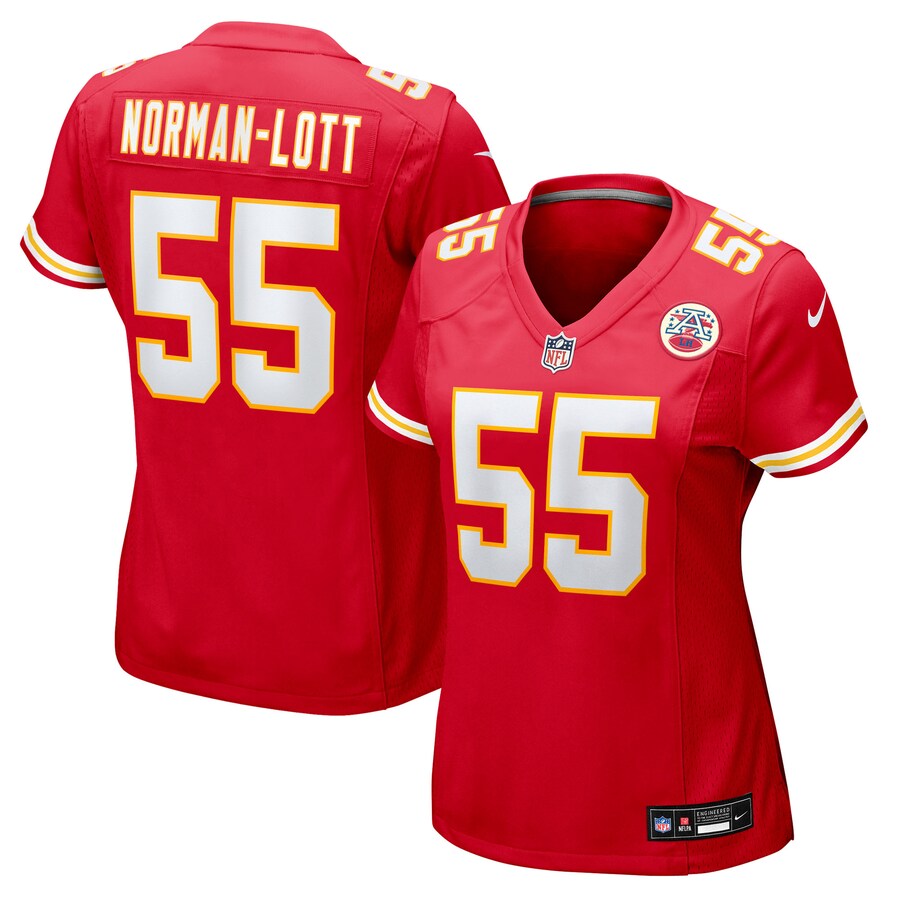 Women's Kansas City Chiefs Omarr Norman-Lott Nike Red Team Game Jersey