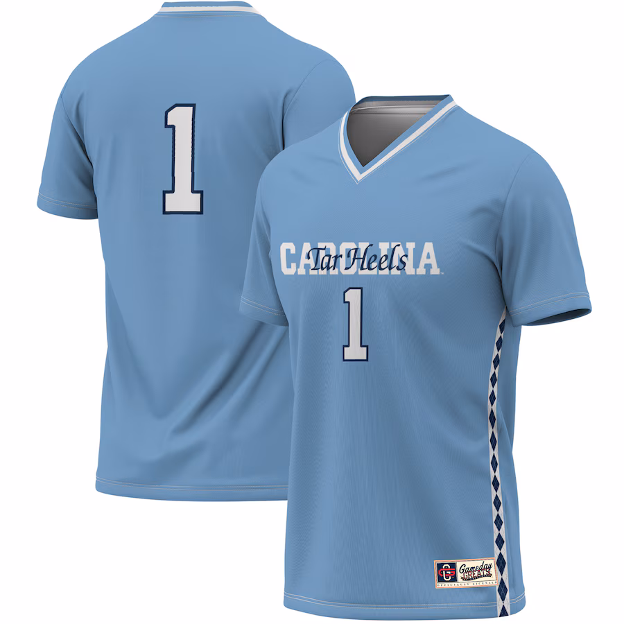 Youth GameDay Greats #1 Carolina Blue North Carolina Tar Heels Women's Soccer Lightweight Fashion Jersey