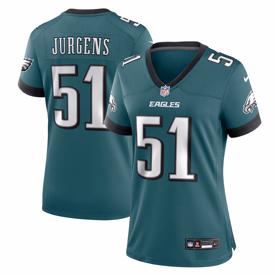 Women's Philadelphia Eagles Cam Jurgens Nike Midnight Green Team Game Jersey