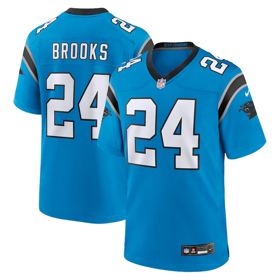Men's Carolina Panthers Jonathon Brooks Nike Blue Alternate Game Player Jersey