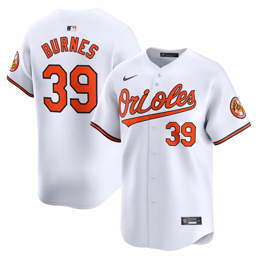Men's Baltimore Orioles Corbin Burnes Nike White Home Limited Player Jersey