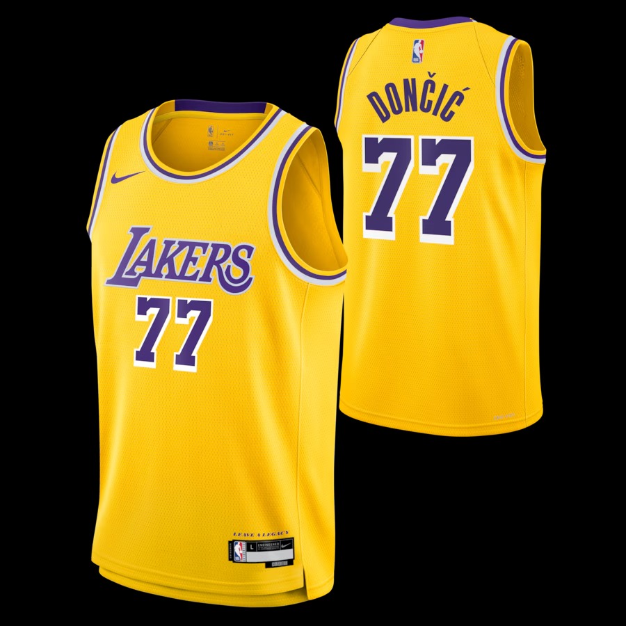 Unisex Los Angeles Lakers Luka Dončić Nike Gold Swingman Jersey - Icon Edition