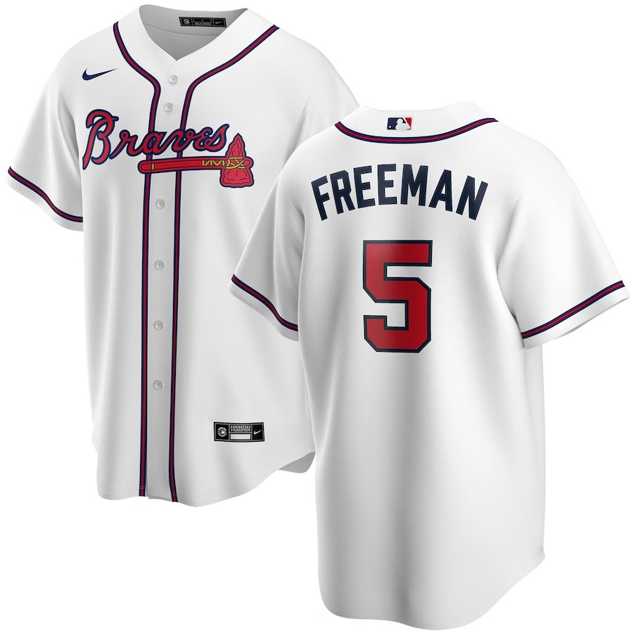 Youth Atlanta Braves Freddie Freeman Nike White Alternate Replica Player Jersey