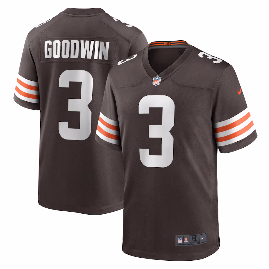 Men's Cleveland Browns Marquise Goodwin Nike  Brown Team Game Jersey