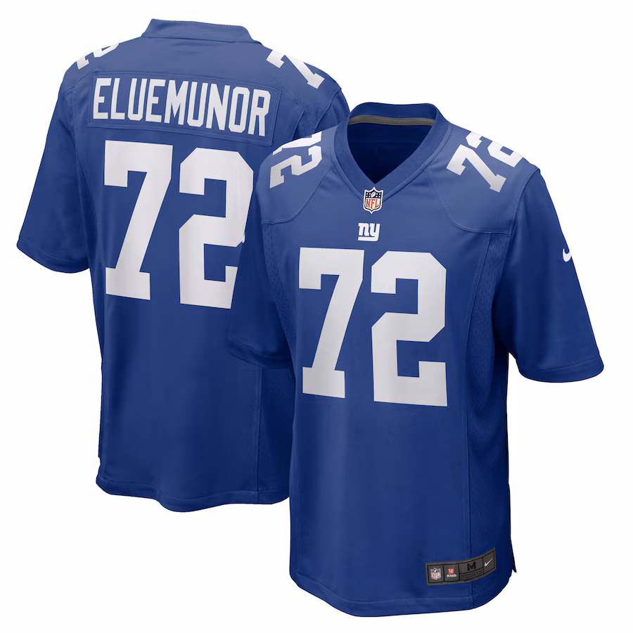 Men's New York Giants Jermaine Eluemunor Nike Royal Team Game Jersey