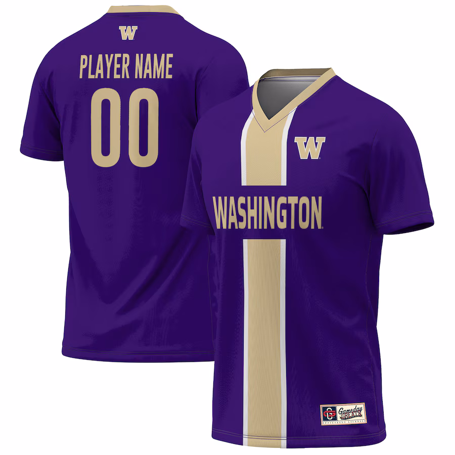 Washington Huskies GameDay Greats Youth Lightweight Pick-A-Player NIL Men's Soccer Jersey Purple