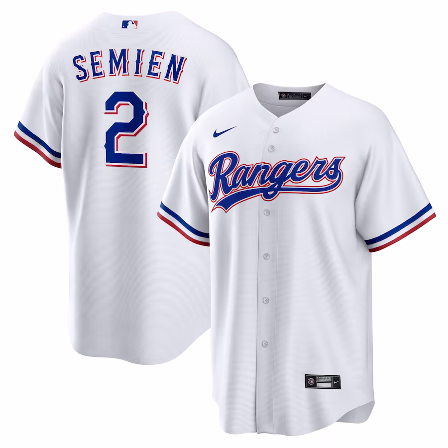 Men's Texas Rangers Marcus Semien Nike White Home Replica Player Jersey