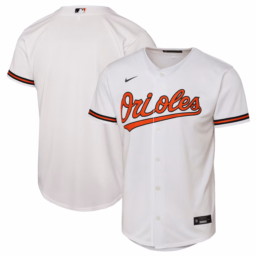 Youth Baltimore Orioles Nike White Home Replica 2.0 Jersey