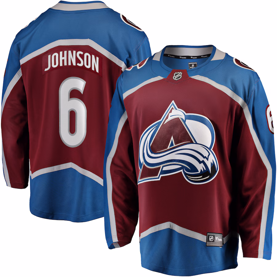 Men's Colorado Avalanche Erik Johnson Fanatics Burgundy Home Breakaway Jersey