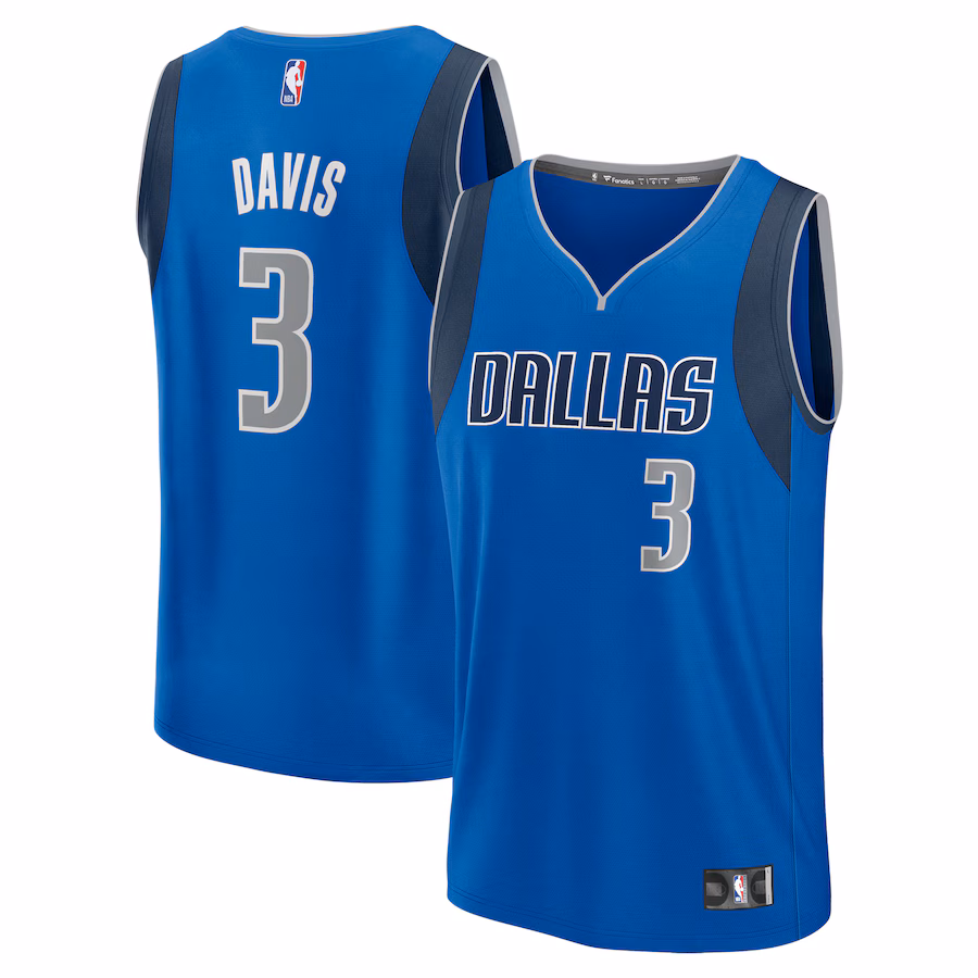 Youth Dallas Mavericks Anthony Davis Fanatics Royal Fast Break Replica Player Jersey