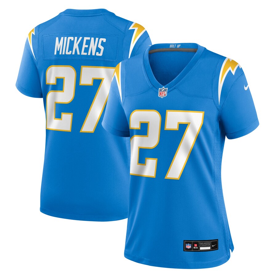 Women's Los Angeles Chargers R.J. Mickens Nike Powder Blue Team Game Jersey